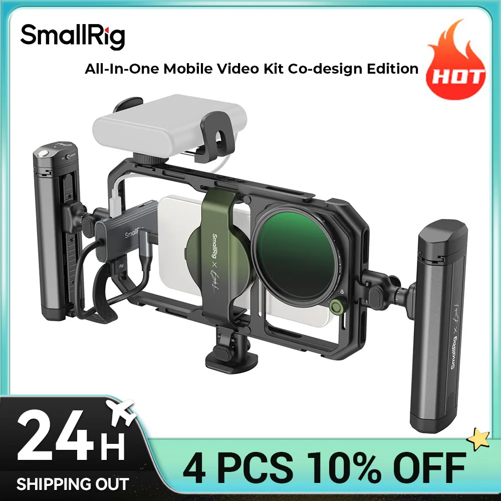 SmallRig x Brandon Li All-in-One Mobile Phone Video Kit Quick Release Cage Kit for iPhone 16 Pro / Pro Max Video Shooting 4596