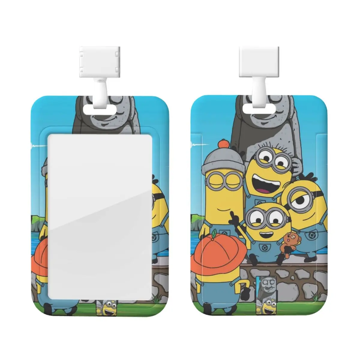 

Custom M-Minions Card Badge Holder School Card Holder Unisex Students Funny Cartoon Neck Lanyard Credit Card Holders Neck Strap