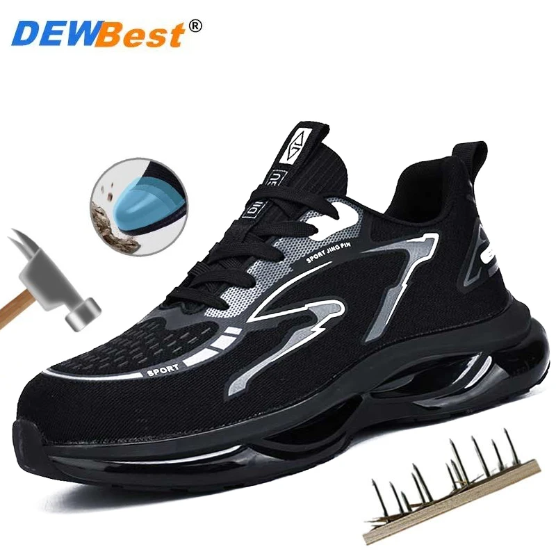 

Дышащая мужская обувь, противоударная, противопрокольная, мужская защитная обувь со стальной головкой, летняя легкая защитная рабочая обувь