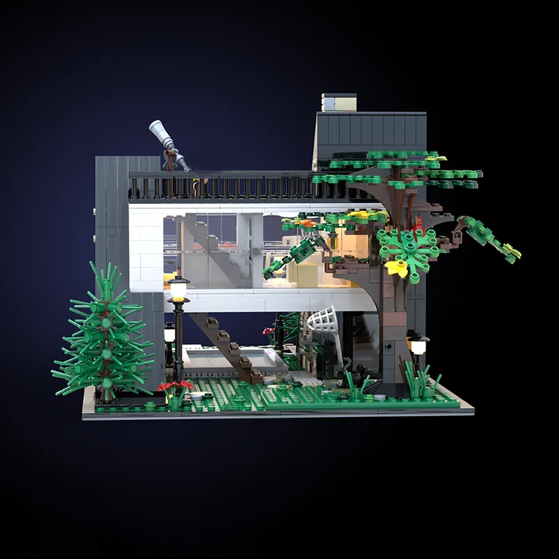 1570pcs MOC 건축 Ararat Villas 현대 산 디자인 모듈 형 건물 DIY 모델 빌딩 블록 생일 장난감 선물