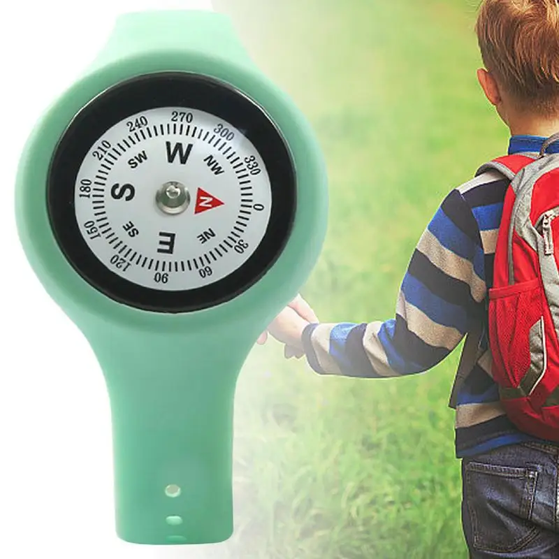 بوصلة المعصم القابلة للارتداء في الهواء الطلق ، سائل التخميل الدقيق ، مقاوم للماء ، التخييم ، المشي لمسافات طويلة ، السفر ، التسلق ، أداة البقاء على قيد الحياة