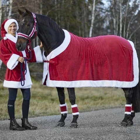 Los más vendidos de Navidad personalizaron ropa de alfombra de caballo ecuestre de invierno para decoración de vacaciones