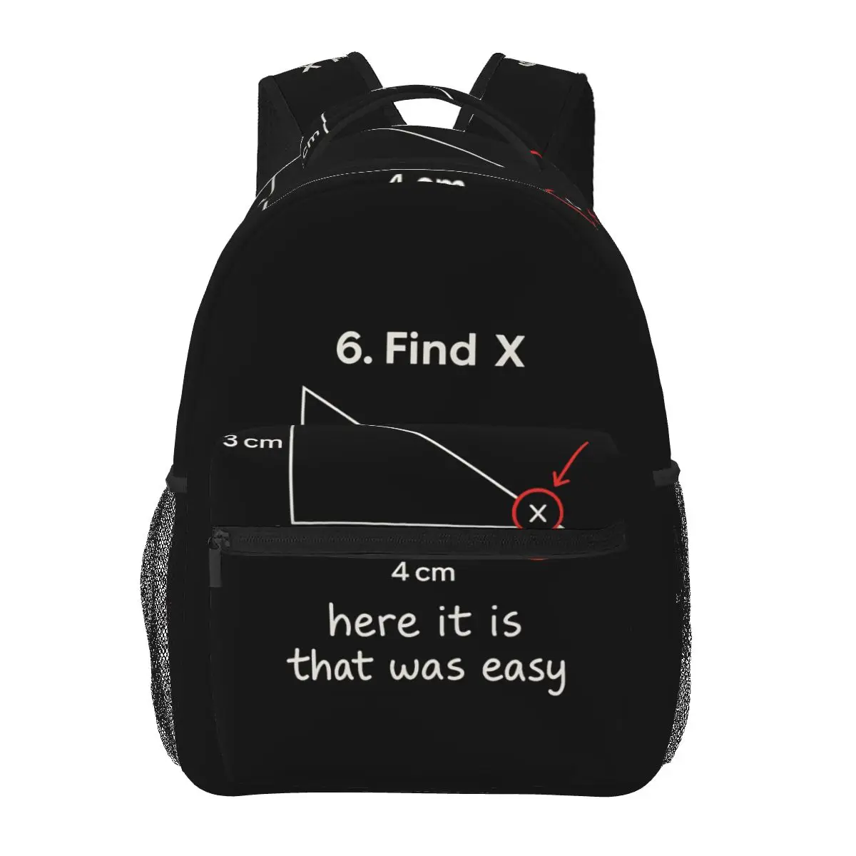 Find X Math Joke Here It Is That Was Easy Math Backpacks Boys Girls Bookbag Children School Bags Cartoon Rucksack Shoulder Bag