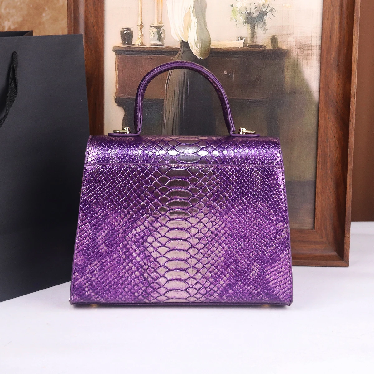 Stone-Patterned Handbag 2025 New Style Fashionable and Elegant Single-Shoulder Crossbody Bag