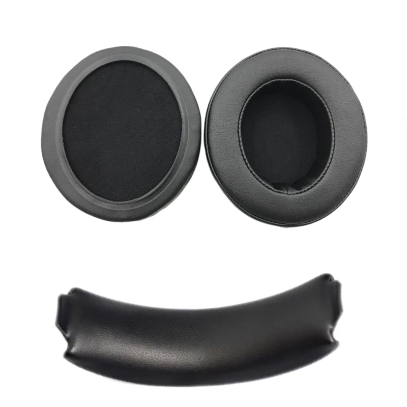 1 Pair Protein Leather Earpads Soft Sponge Ear Pad With Head Beam For Razer kraken Standard Edition X V3X Headphone