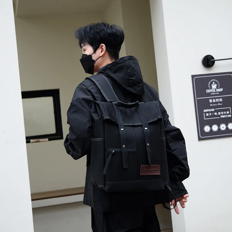 กระเป๋าเป้สะพายหลังสำหรับผู้ชาย, ใหม่2024กระเป๋าเป้สะพายหลังคอมพิวเตอร์แฟชั่นกระเป๋าเป้นักเรียนกระเป๋าเดินทางความจุขนาดใหญ่กันน้ำผ้าอ็อกซ์ฟอร์ด