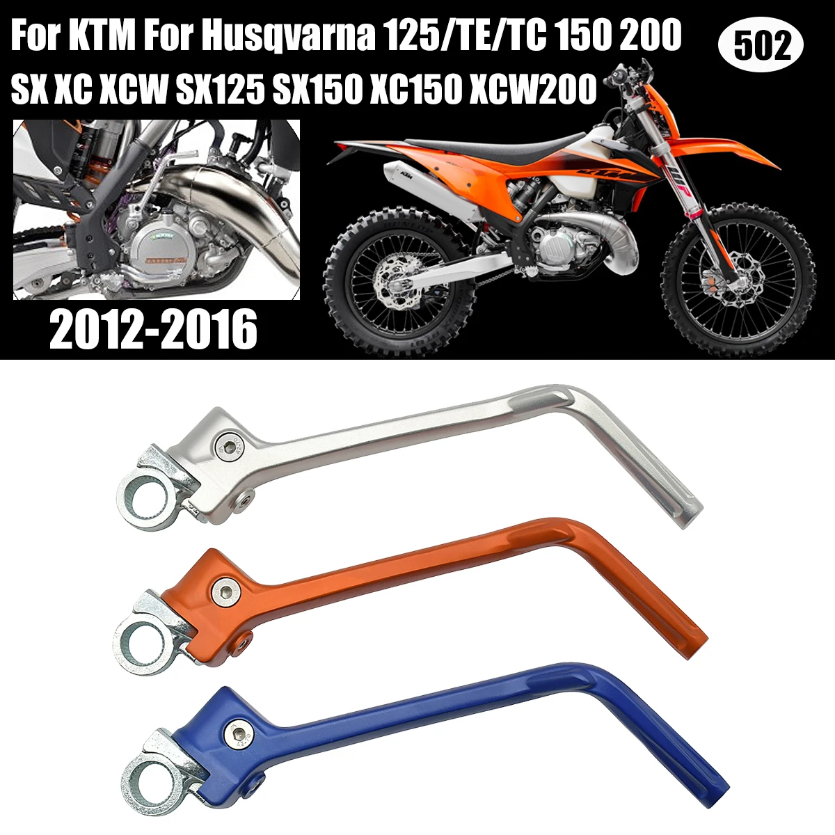 

Motocross Forged Kick Start Starter Lever Pedal For KTM 125 150 200 SX XC XCW SX125 SX150 XC150 XCW200 For Husqvarna TC125 TE125