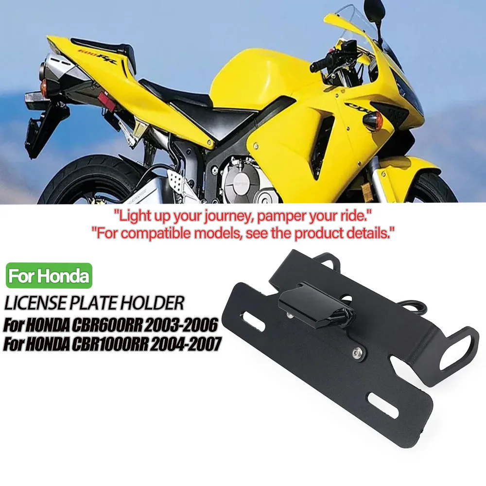 

Motorcycle Plates Holder-Motorcycle Number License Plate Bracket LED Light for HONDA CBR600RR 2003-2006‌ CBR1000RR 2004-2007