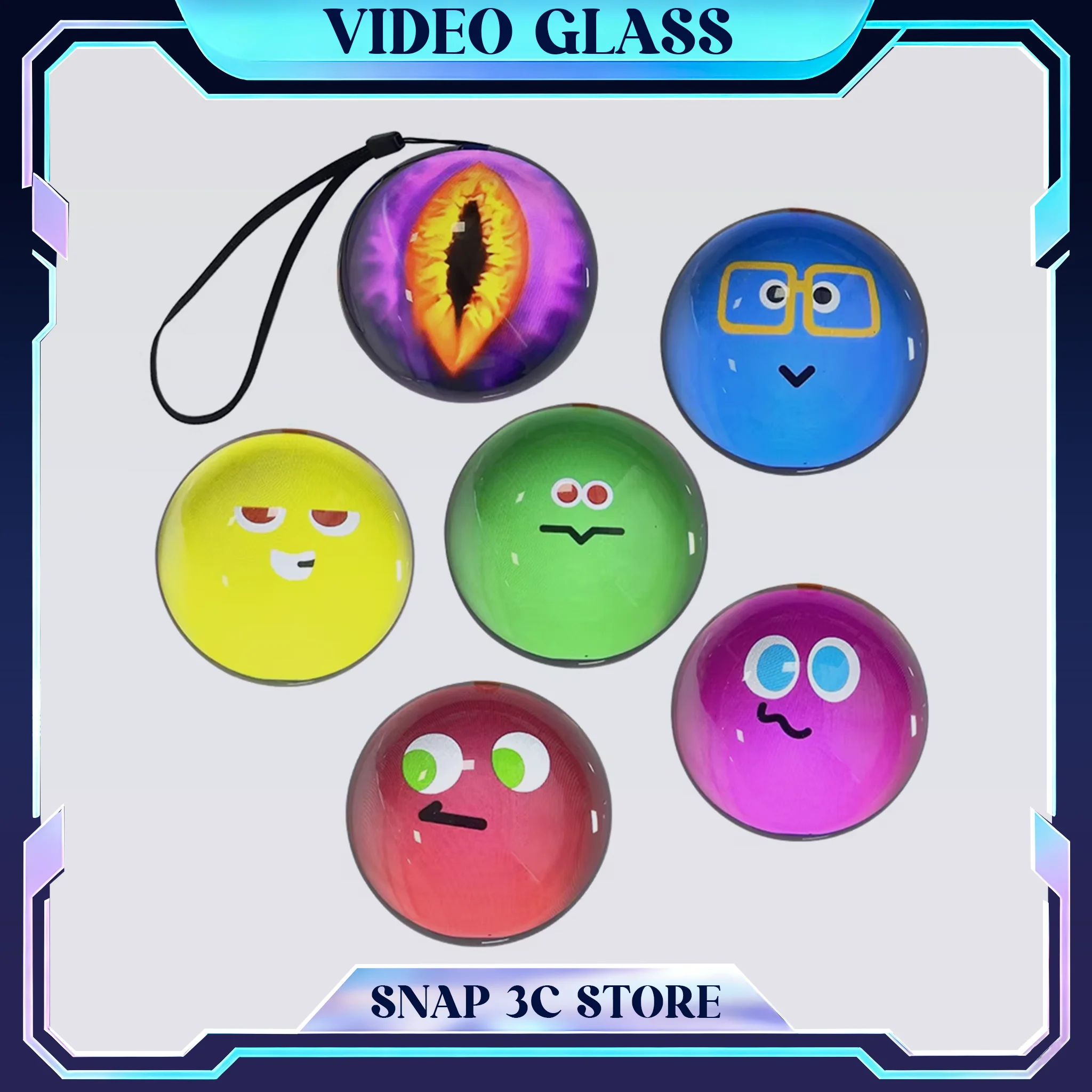 Customizable Video Glass Ball Lamp Spherical Pixel Art Display Detachable Smart LED Screen Personalized Birthday Tech Gift
