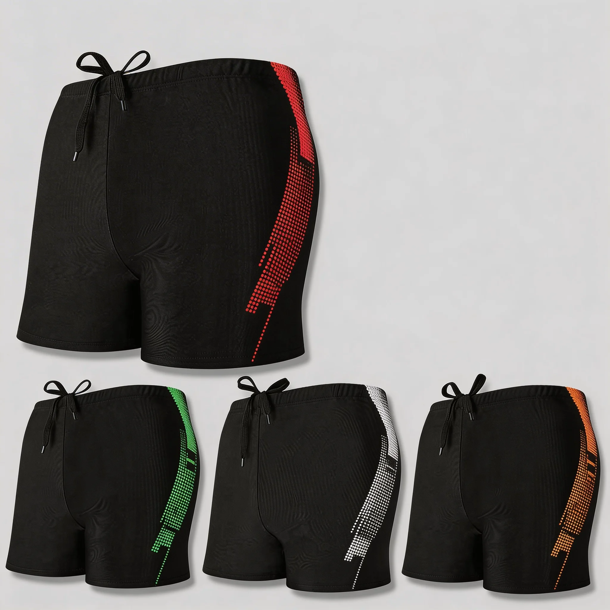 

Мужские плавки с принтом и завязками, быстросохнущие и эластичные шорты для лета, модные боксеры для мальчиков, 1 шт.