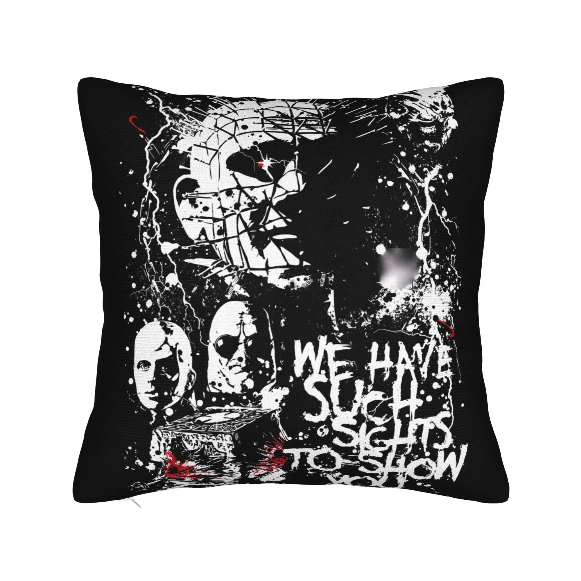 Hellraiser Pinhead Lament Pillowcases  Vintage Pillow Case For Sofa Couch Bed Living Room Comfy Pillow Cover