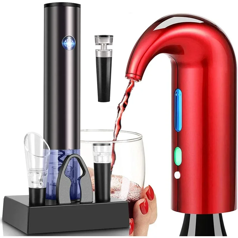 

Electric Wine Aerator Pourer, Stopper Multi-Smart Automatic Filter Wine Dispenser - Premium Aerating Pourer and Decanter Spout -