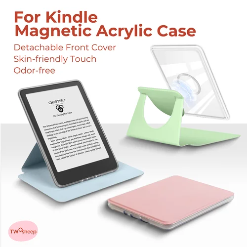 Twosheep-funda magnética Kindle para Paperwhite, 10, 11, 12, generación, Colorsoft, función de soporte de encendido/apagado automático