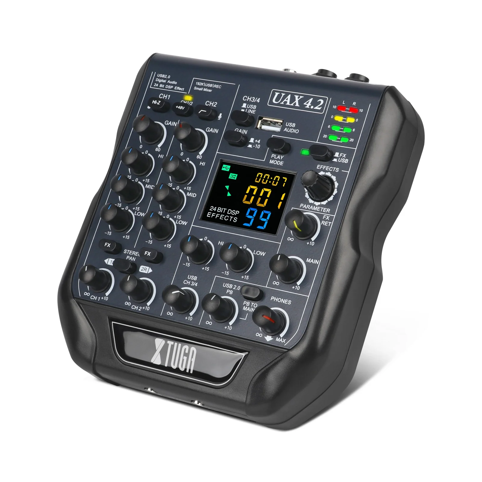 TLF Xtuga UAX4.2 Professional o Video DJ Controller Mini Digital o Микшерная консоль с запасными частями для домашнего живого выступления