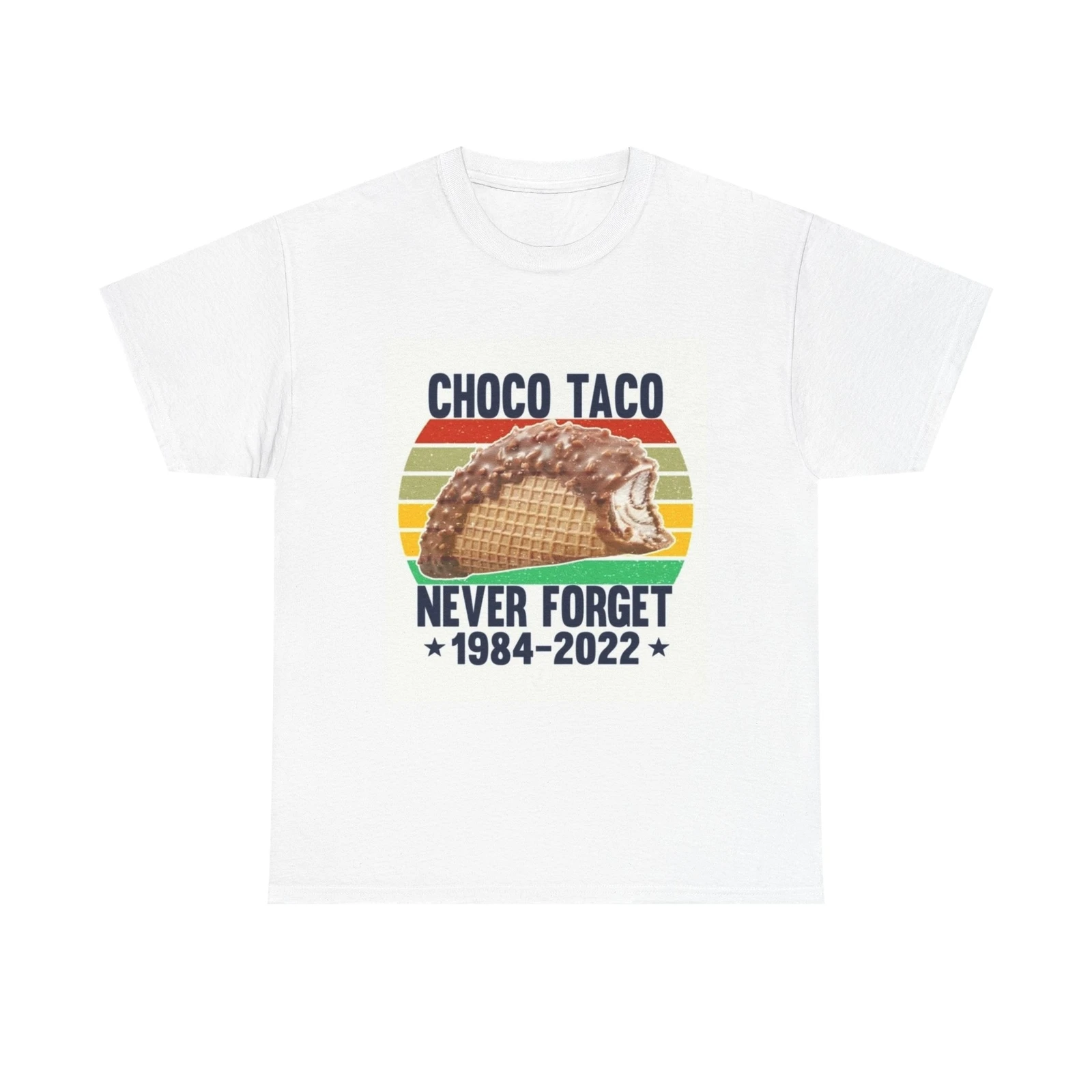 Choco Taco Camisa Vintage Divertida Helado Retro 90s Unisex Camiseta de algodón pesado
