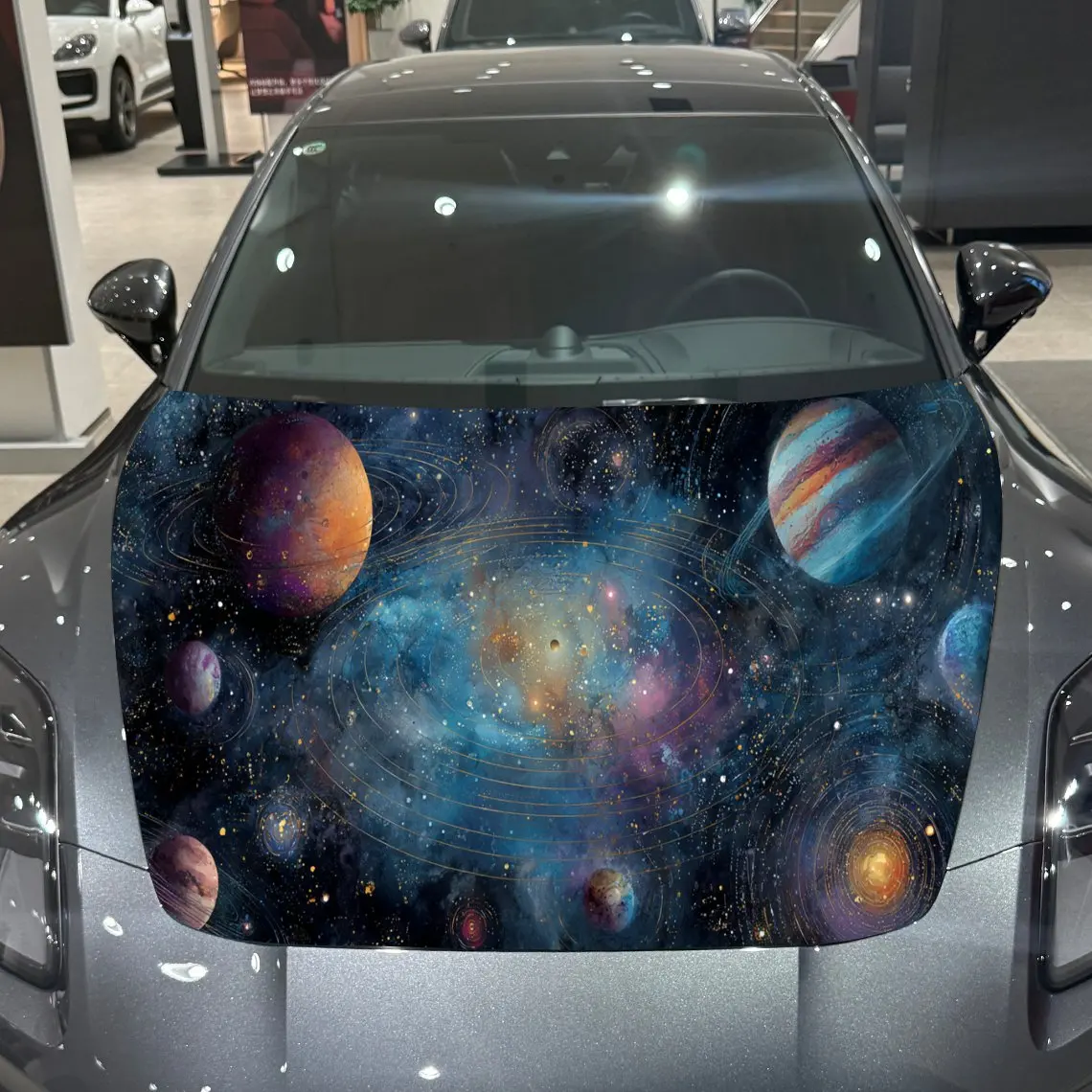 

Fantasy Universe Planet Car Hood Vinyl Stickers Car Surface Protection Decal Car Decoration Cover Vinyl Wraps Waterproof Self-ad