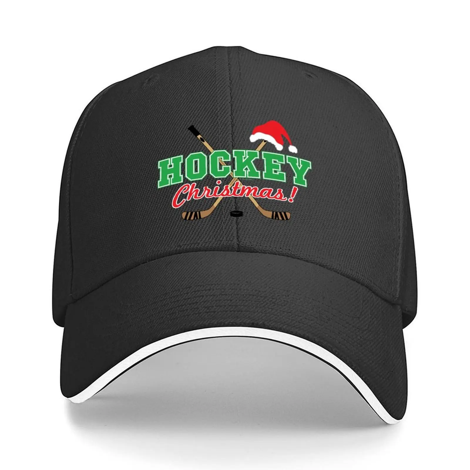 

Hockey Christmas Hockey Sticks Baseball Cap Vintage Trucker Cap Sunscreen hiking hat Golf Women Men's