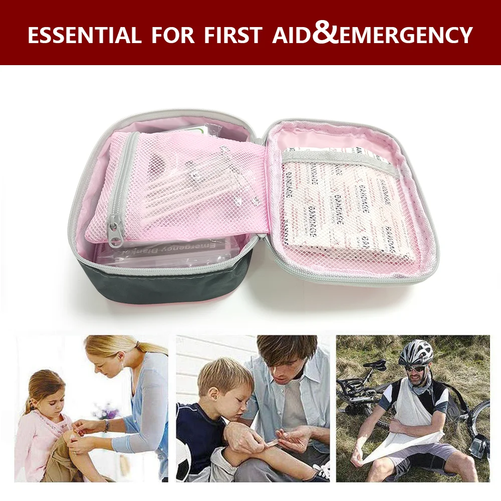 Empty Mini Household First Aid Kit Bag Travel Portable Medicine Package Emergency Kit Bags Medicine Storage Bag Small Organizer