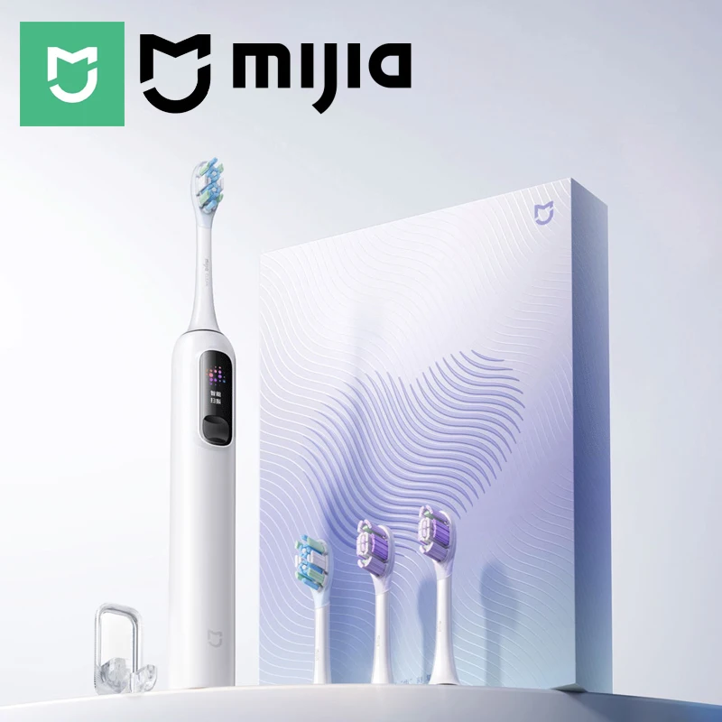 

Электрическая зубная щетка MIJIA Sonic Vibration Pro, подарочный набор, 4 умных режима, водонепроницаемость IPX8, LED-экран и блокировка для путешествий