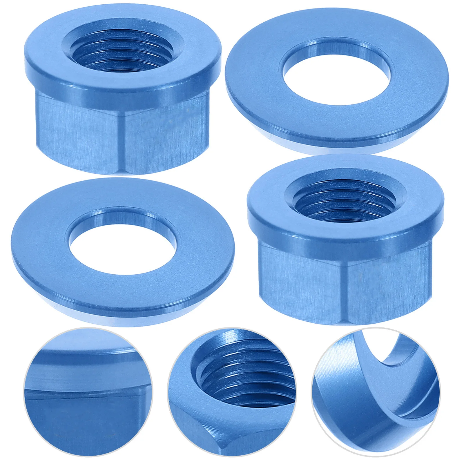 

2Pcs M10 Durable Aluminum Alloy Hub Nut Fixed Gear Folding Mountain Bike Rear Hub Wheel Nuts Lightweight Rustproof