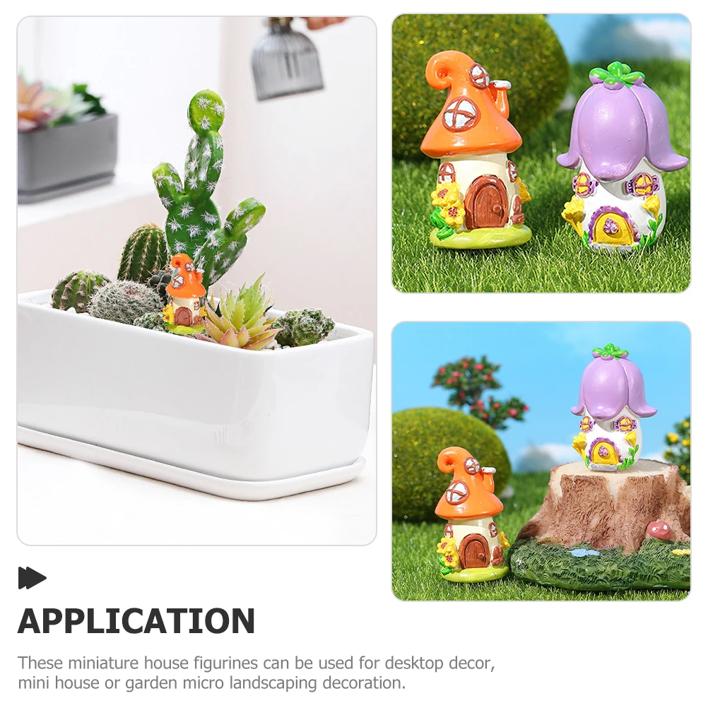 

2pcs Retro Gold Resin Mini Square Frames for Decoration Small Space Garden L scaping nament Mini House Crafts Cake Decor