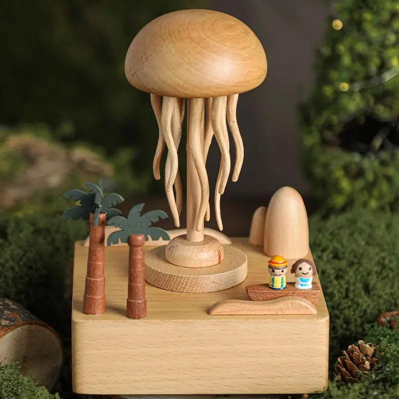 Wooden Music Box Sky City Girls Children Girls Birthday Gifts