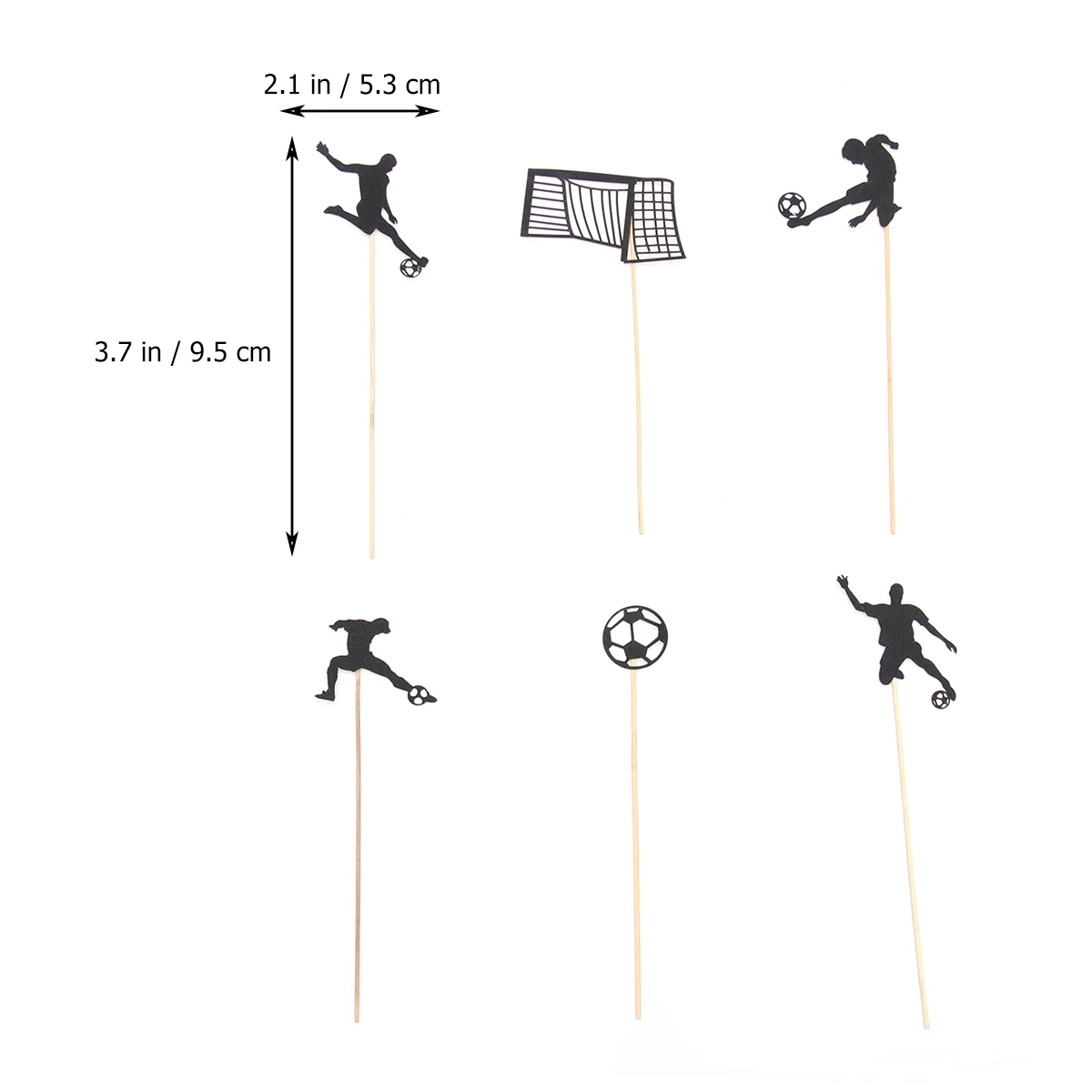 

Football Characters Toppers Paper Decor Cake Topper Soccer Theme Party Supplies Cake Shop Bamboo Material