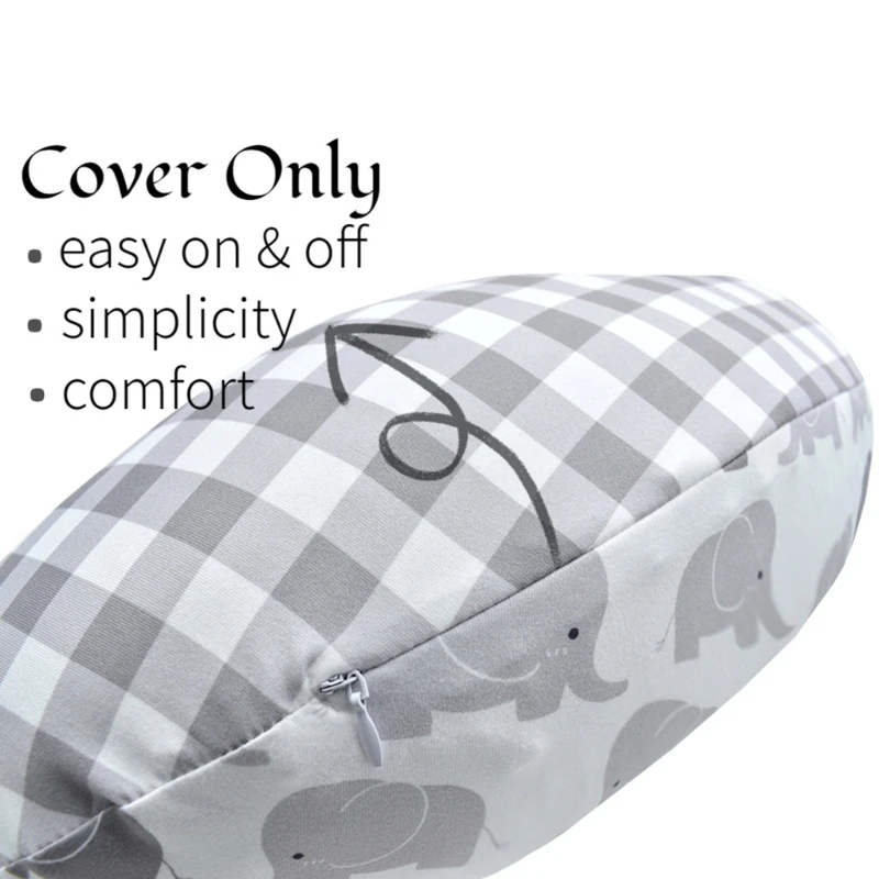 Stylish and Convenient Ushaped Breastfeeding Pillow Cover Nursing Pillow Case Slipcover Shower Gift for New Parents