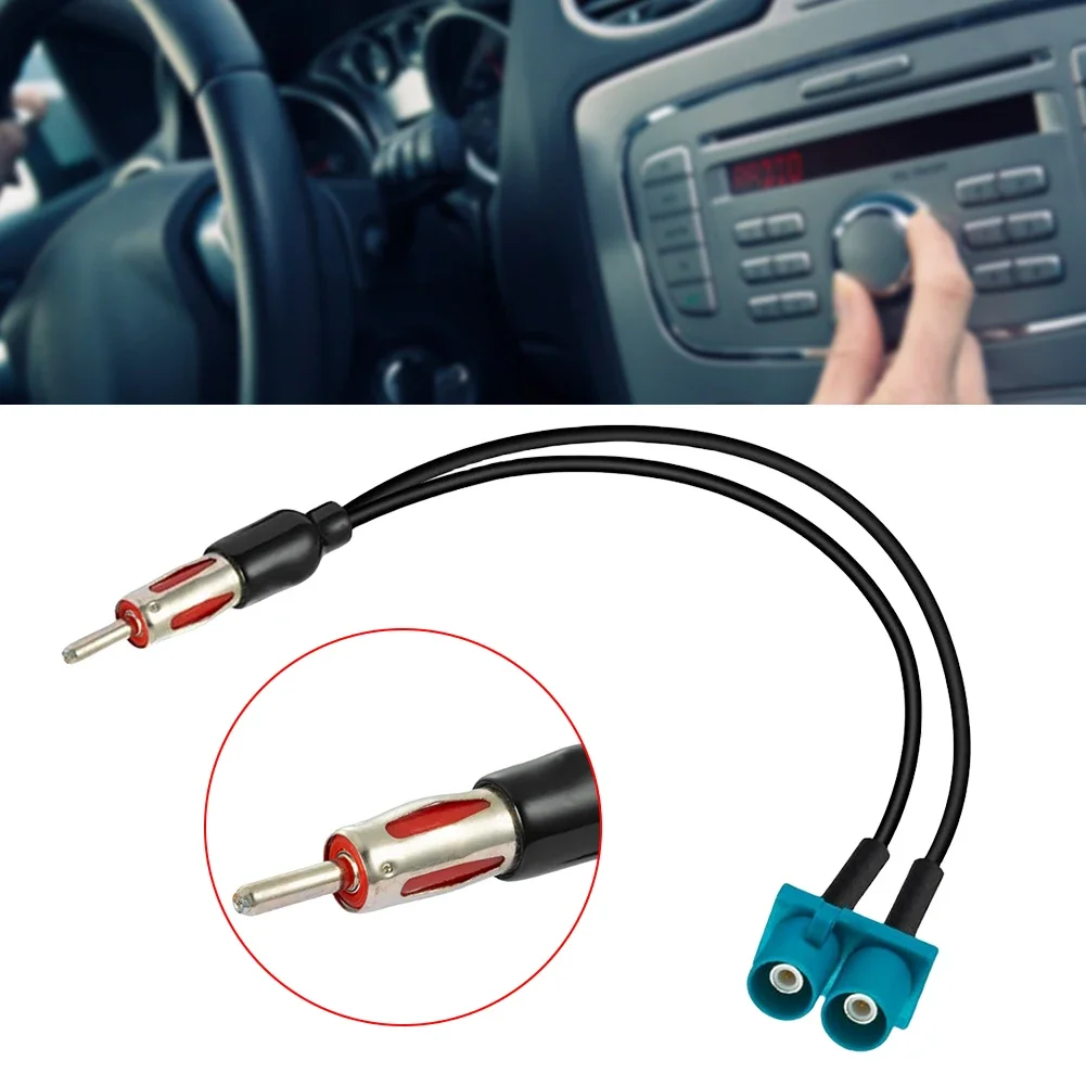 Audio Cable Male Double Fakra - Din Male Aerial Dual Fakra - Din Aerial Antenna Adaptor for BMW 1 3 5 Series E46 E90 E39 E60 E61