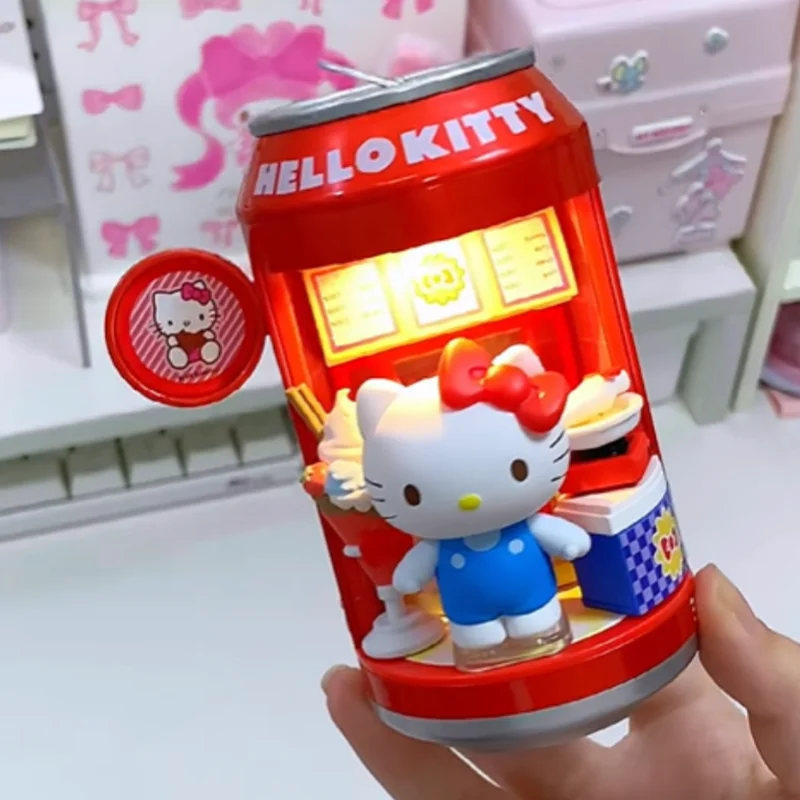 New Genuine Product Cinnamoroll Blind Box Soda Can Series Collectible Figure Dessert Shop Street Decorative Desktop Ornament Toy view 4