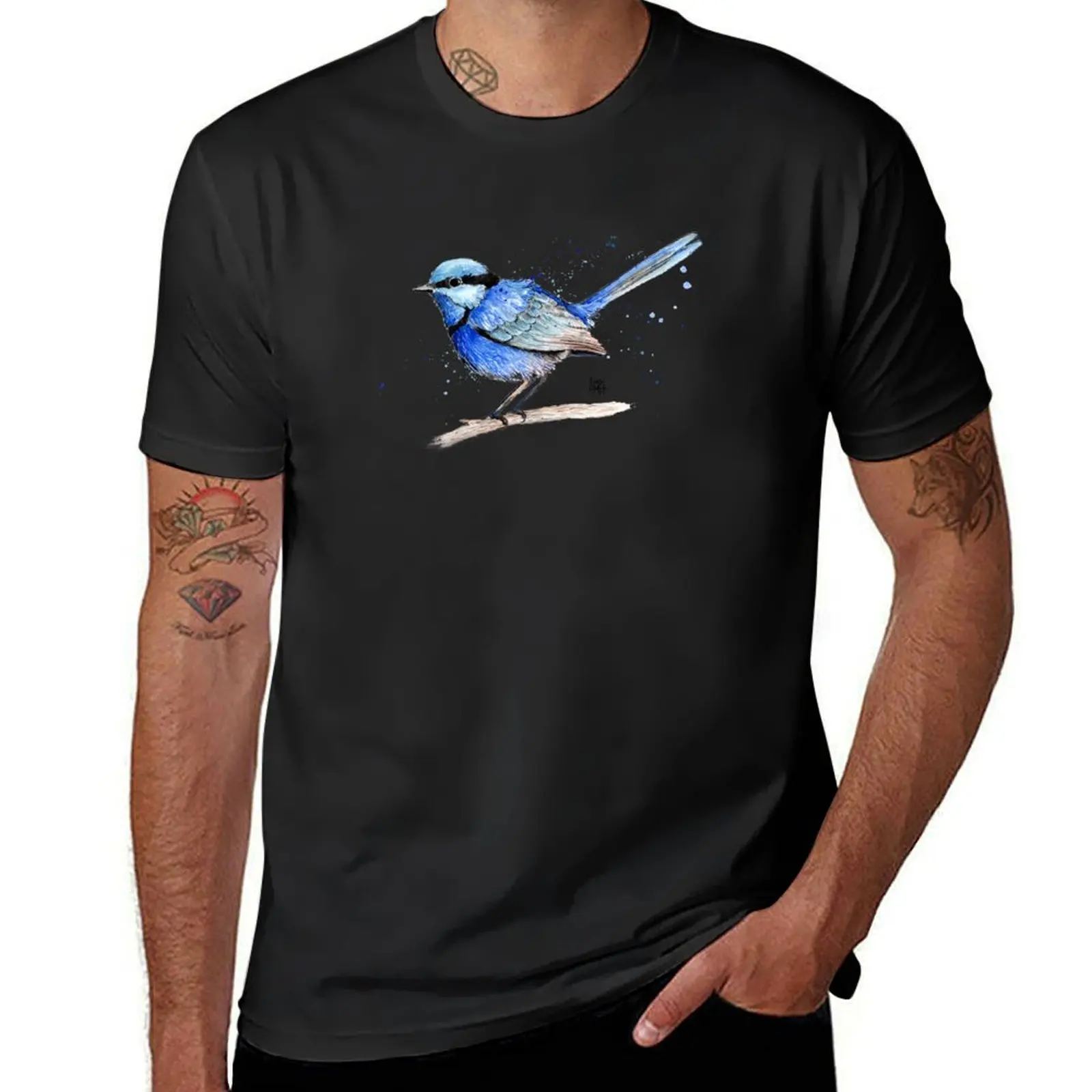 Splendid Fairy Wren T-Shirt anime clothes new edition oversizeds hippie clothes mens cotton t shirts