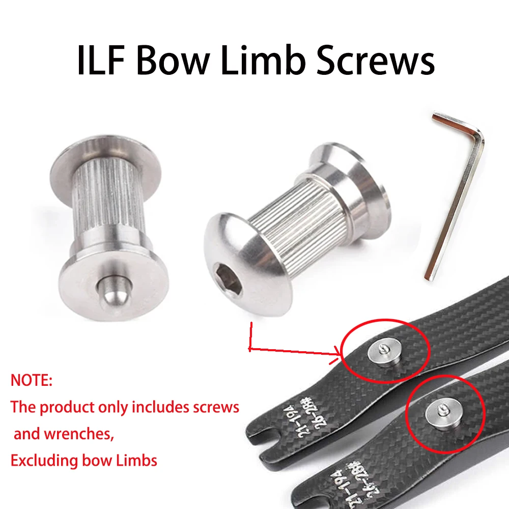 

Комплект из 4 винтов для лука ILF: винты для крепления плеч, втулки, фиксирующие винты, аксессуары для стрельбы