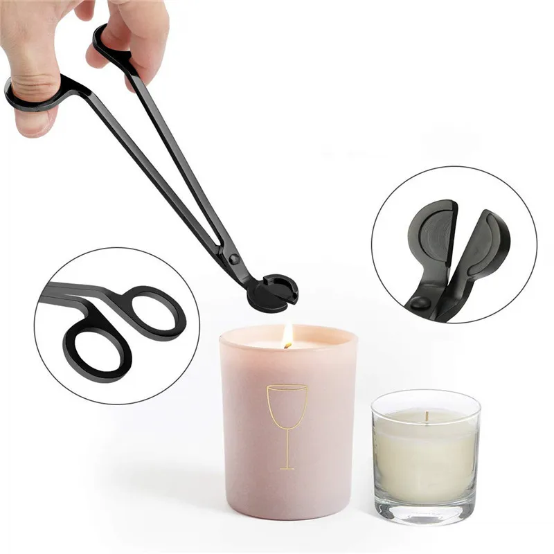 Stainless Steel Candle Extinguishers Candle Wick Fire Hook Wick Scissors Accessories Candle Tool Tray Aromatherapy Candle Tool