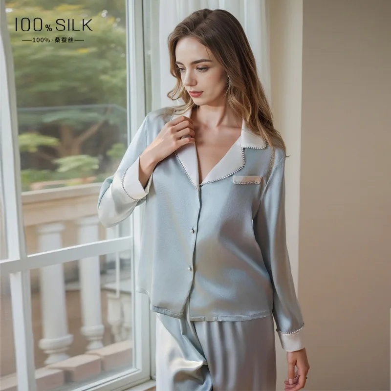 2026 Summer Women Striped Cami Pajama Set, 16 Momme 100% Mulberry Silk 2PCS Loose Loungewear & Pink Striped Adjustable Str