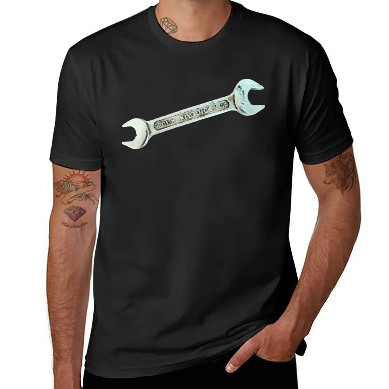 New King Dick Spanner Tool T-Shirt baggy shirts blacks Men's clothing