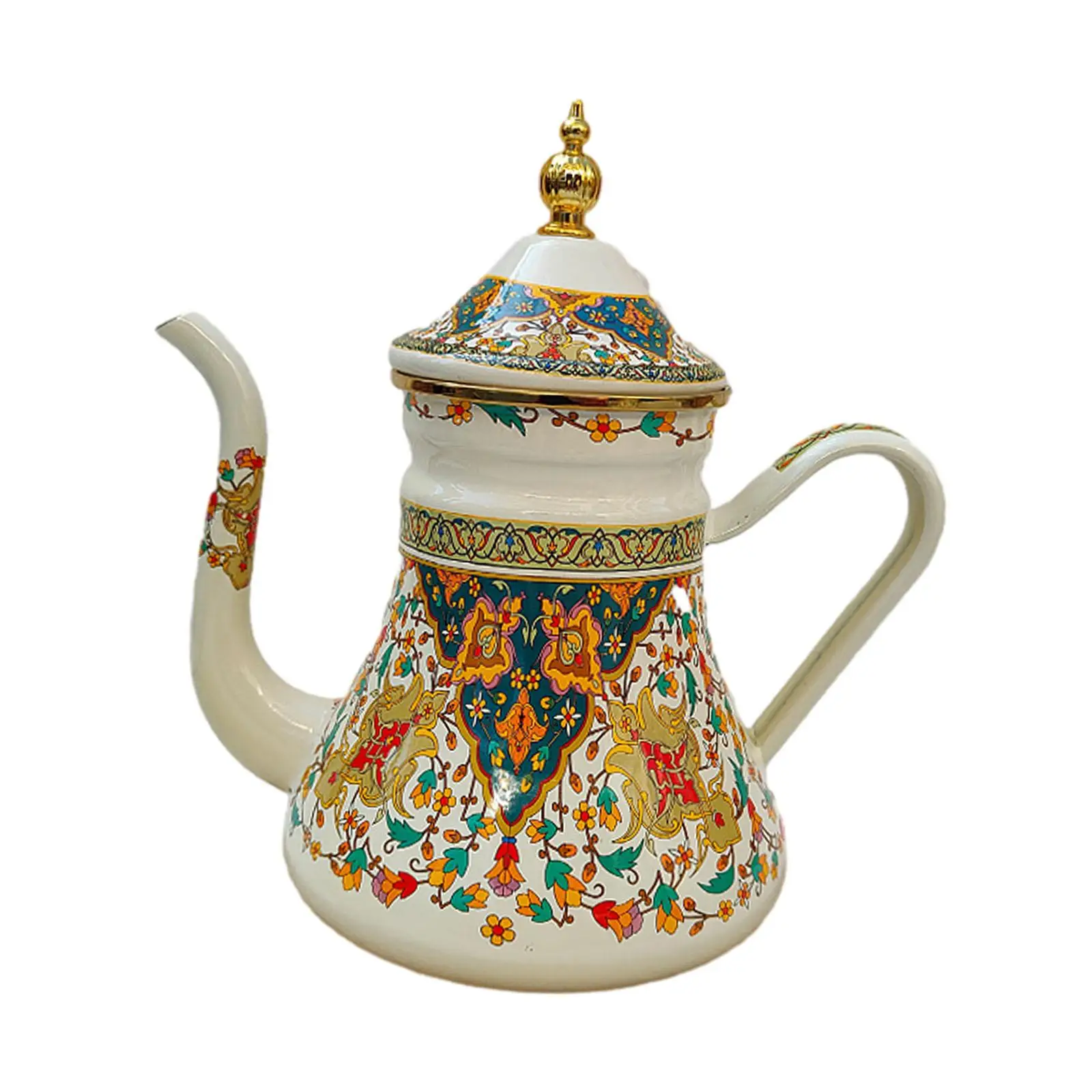 Enamel Tea Kettle Water Kettle Sturdy with Handle Multifunctional Heat Resistant Coffee Pot for Household Kitchen Restaurant
