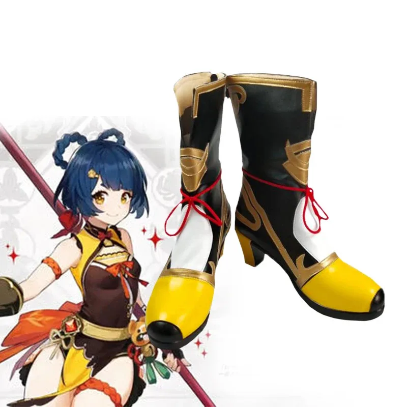 

2025 11, игра Genshin Impact Xiangling, изысканная деликатесная обувь для косплея, ботинки, костюм для вечеринки на Хэллоуин, аксессуары на заказ