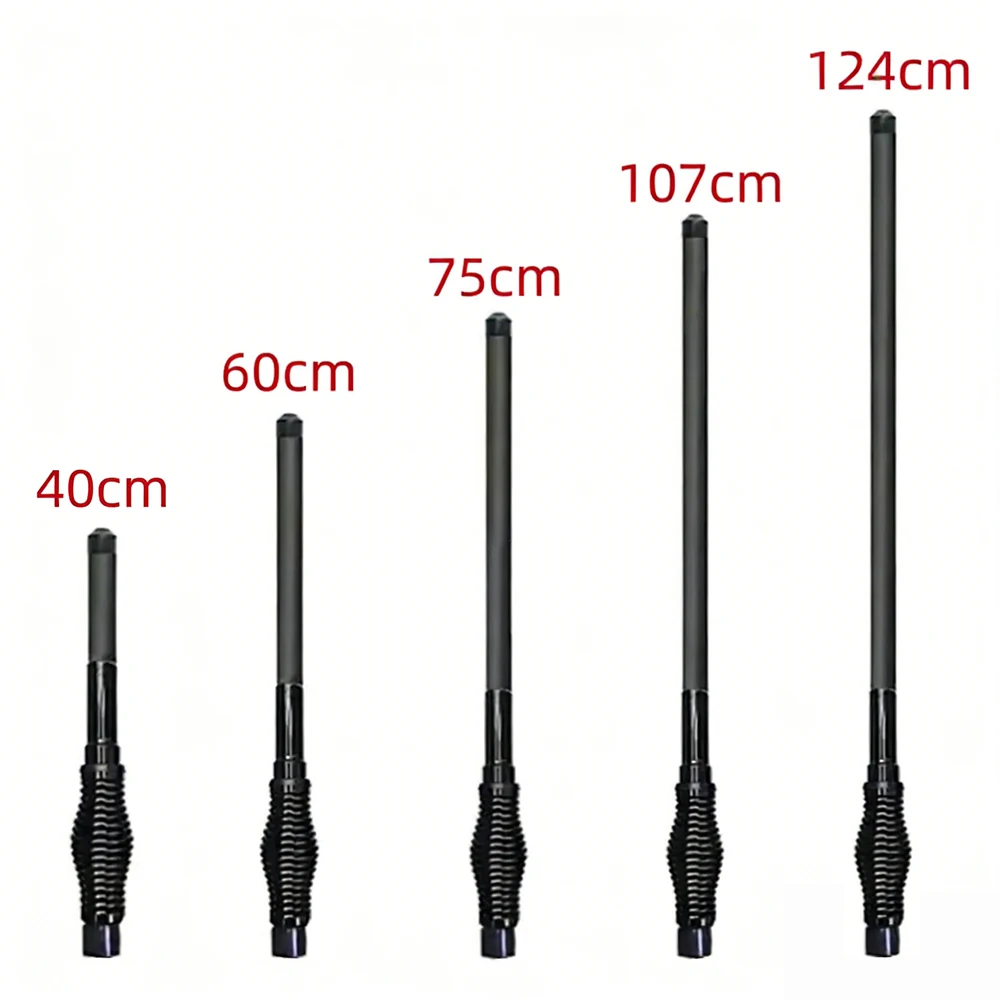 Off Road Antenna 40cm 60cm 75cm 107cm 124cm Heavy D-uty Car 5.5mm Spring Barrel Decorative Antenna-HDF