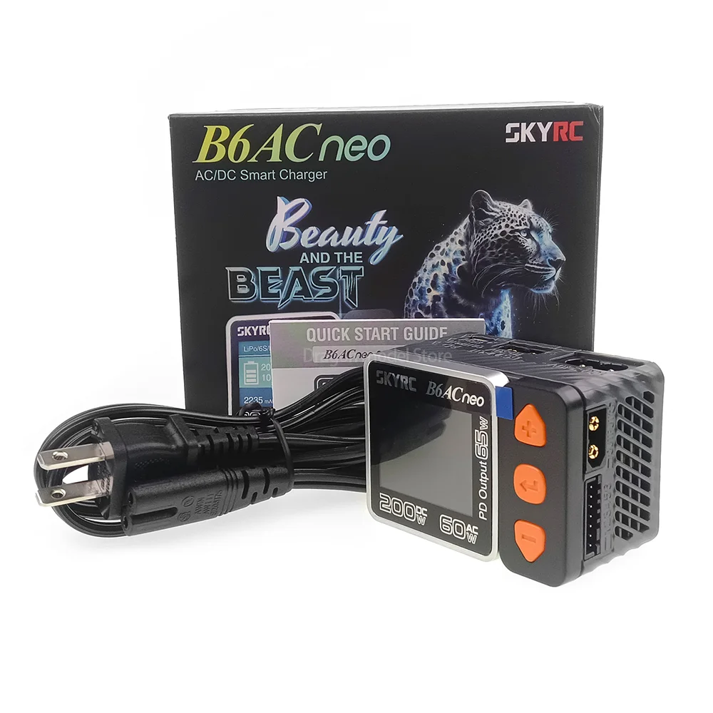 SkyRC B6ACneo 스마트 충전기, DC 200W AC 60W 배터리 밸런스 충전기, B6AC neo SK-100200, b6ac v2 업그레이드