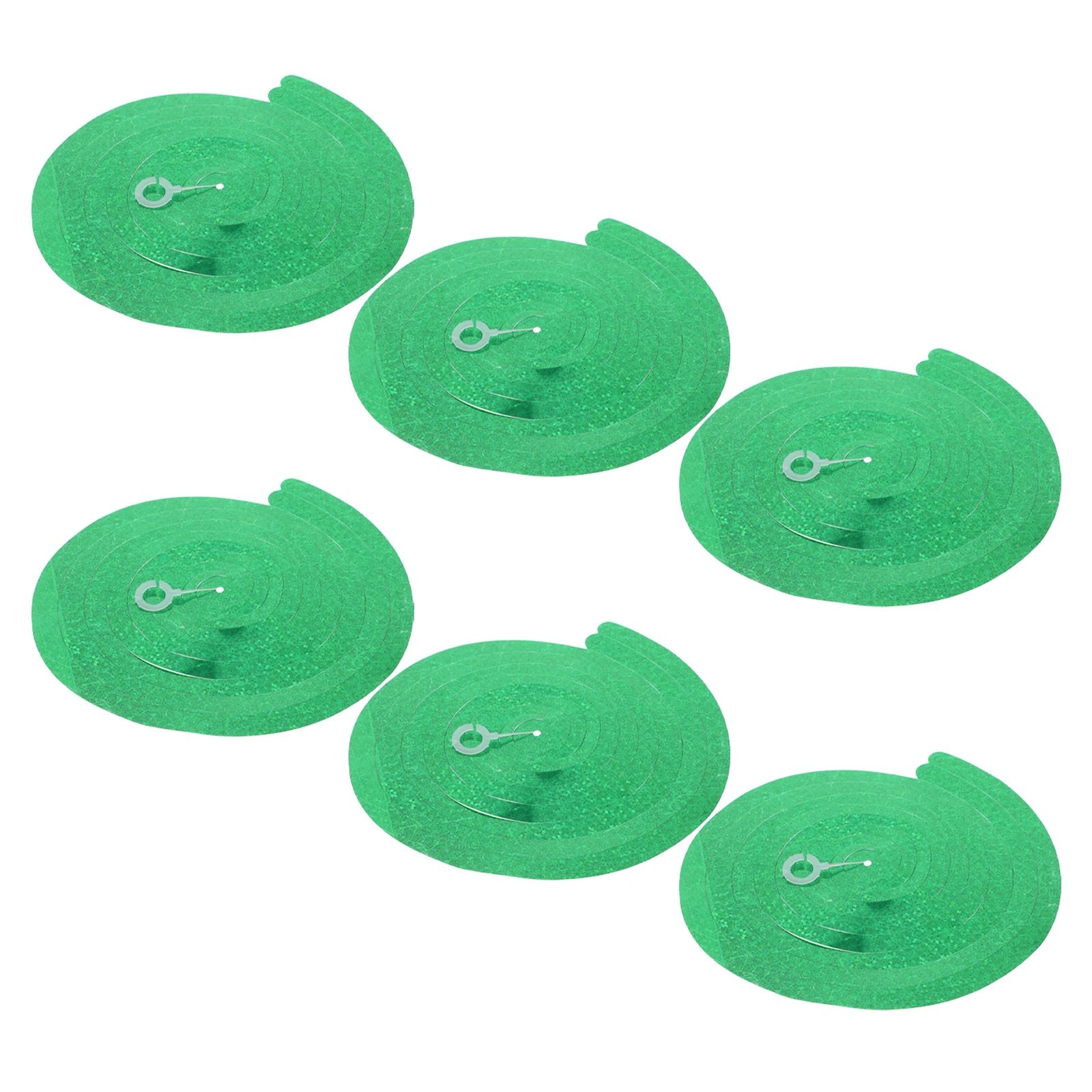 

6 Pcs Spiral naments Streamers Holographic PET Party Decorations Ceiling Door Hanging Birthday Wedding Homecoming
