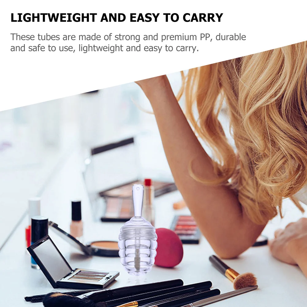 12 قطعة أنابيب بلسم الشفاه الشفافة سهلة الحمل لتوفير المساحة DIY أنابيب ملمع الشفاه أنبوب أحمر الشفاه أنبوب أحمر الشفاه