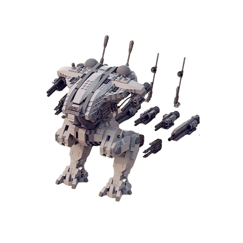 Manned Battle Mecha Model MOC Building Bricks War Equipment Modular Technology Gifts Holiday Assemble Toys Suit Display