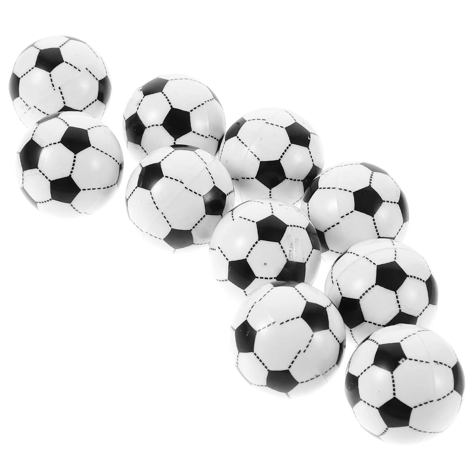 

10 Pcs Injection Molded Small Desk Foosball Balls Plastic Replacement for Table Soccer Games Fits Most Standard Football