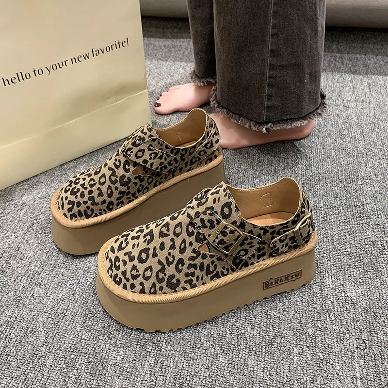 

New Women Platform Loafers Shoes Casual Flats Sneakers Trend Fashion Suede Sport Shoes Autumn Running Travel Zapatillas De Mujer