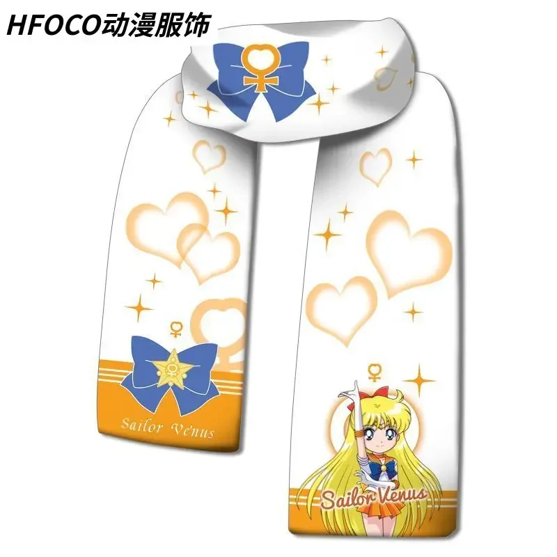 Sailor Moon anime two-dimensional scarf scarf warm moon hare creative cute skin-friendly double-sided short velvet holiday gift