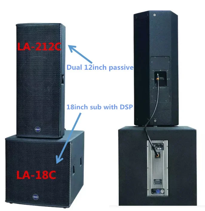 LA-212C Outdoor sound system Dual 12inch speaker subwoofer 18inch power amplifier power line array