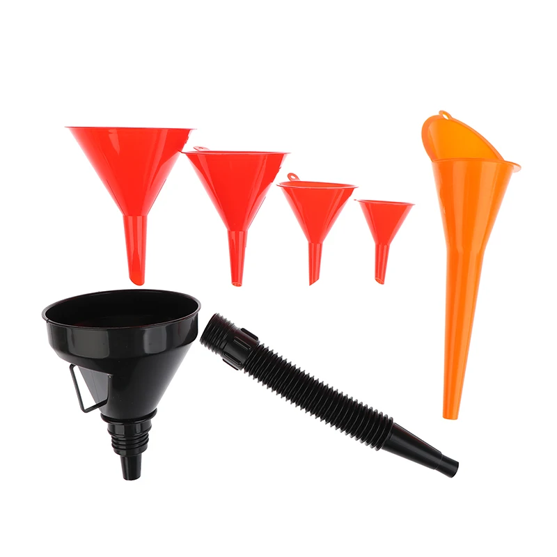

6 шт. автомобильный пластиковый набор ворон с широким горлом для топлива и масла, многофункциональные гибкие прямоугольные воронки для водяной охлаждающей жидкости и двигателя