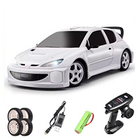 Mini LDRC 1:18 2.4G Radio Control Drift Car LDA02 RTR Model 4*2 RWD Racing Vehicles Flip Light Battery Motor USB Charge Boys Toy