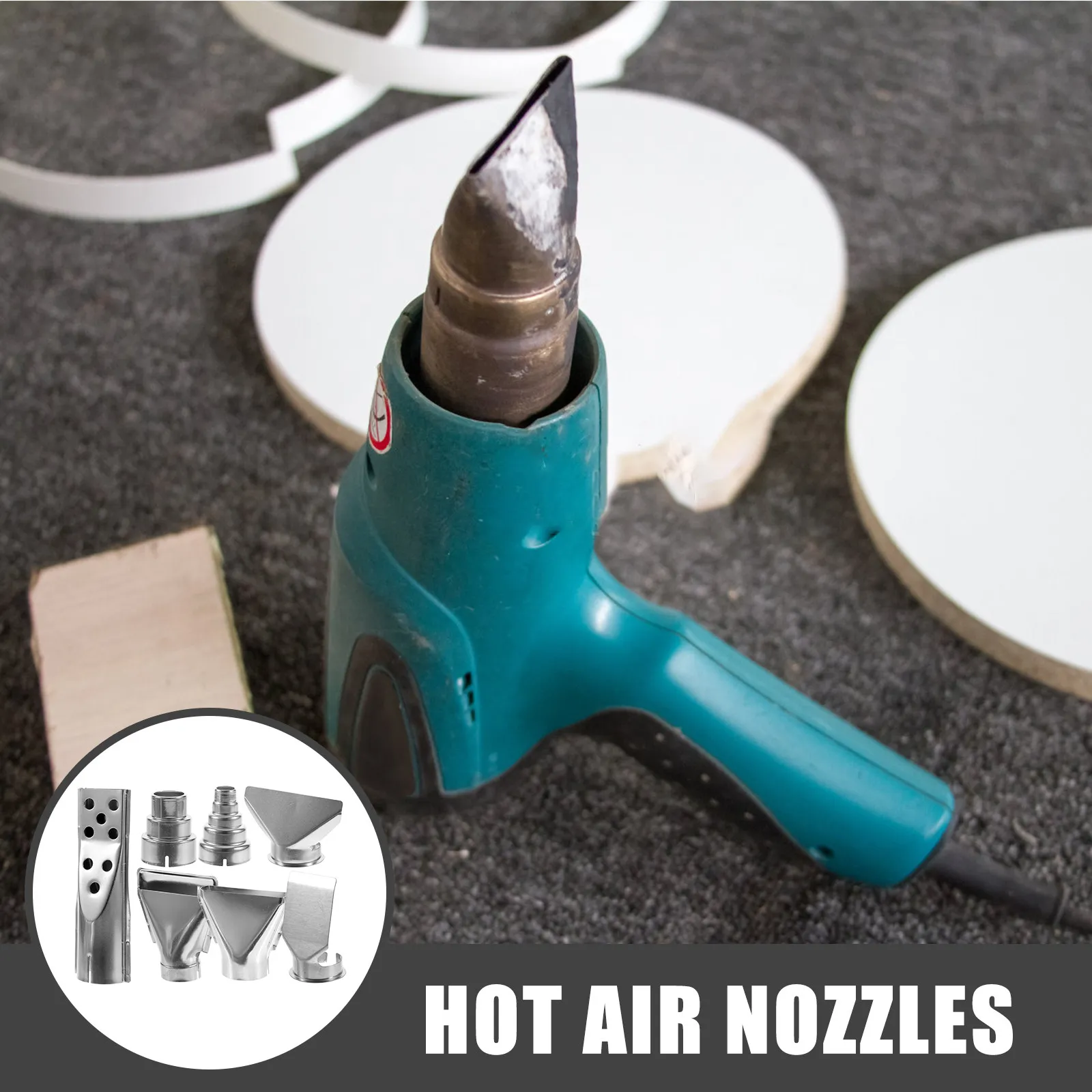 

7Pcs Hot Air Nozzle Set Stainless Steel Soldering Station Accessories for Desoldering Tools Repair Kits High Precision Tips