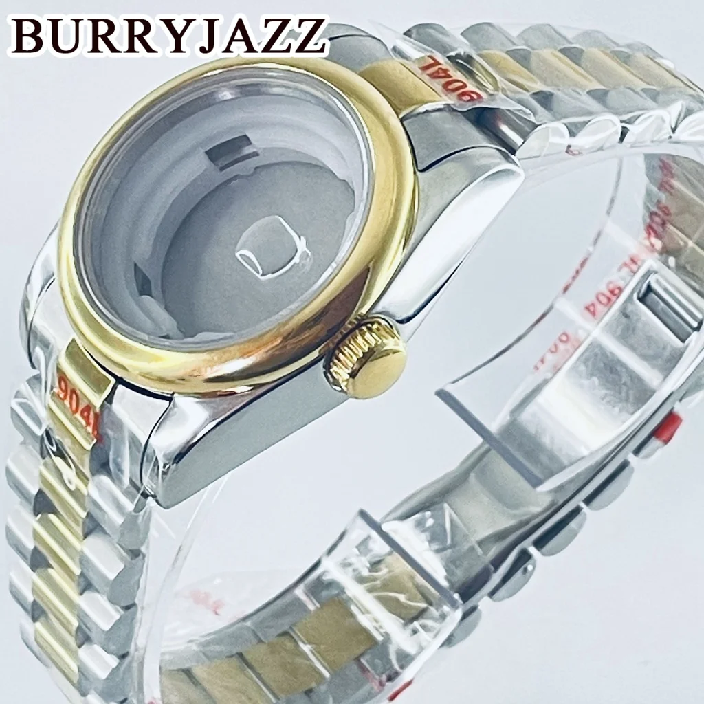 BURRYJAZZ 31 มม.NH05 NH06 นาฬิกา Silver Gold สแตนเลสสตีลพร้อม Sapphire Crysta กันน้ํา